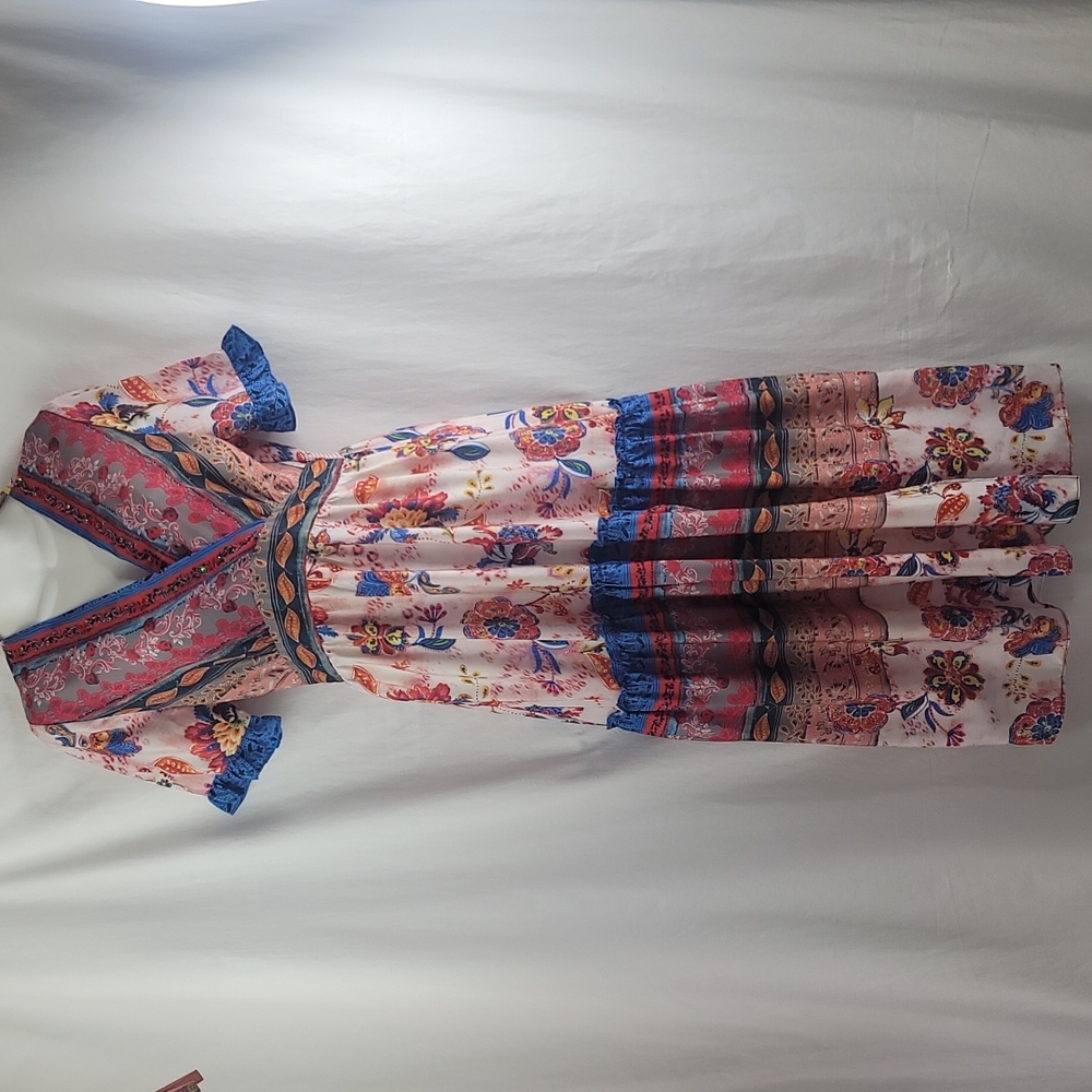 Vilintyna long maxi floral boho chic dress  sz XL